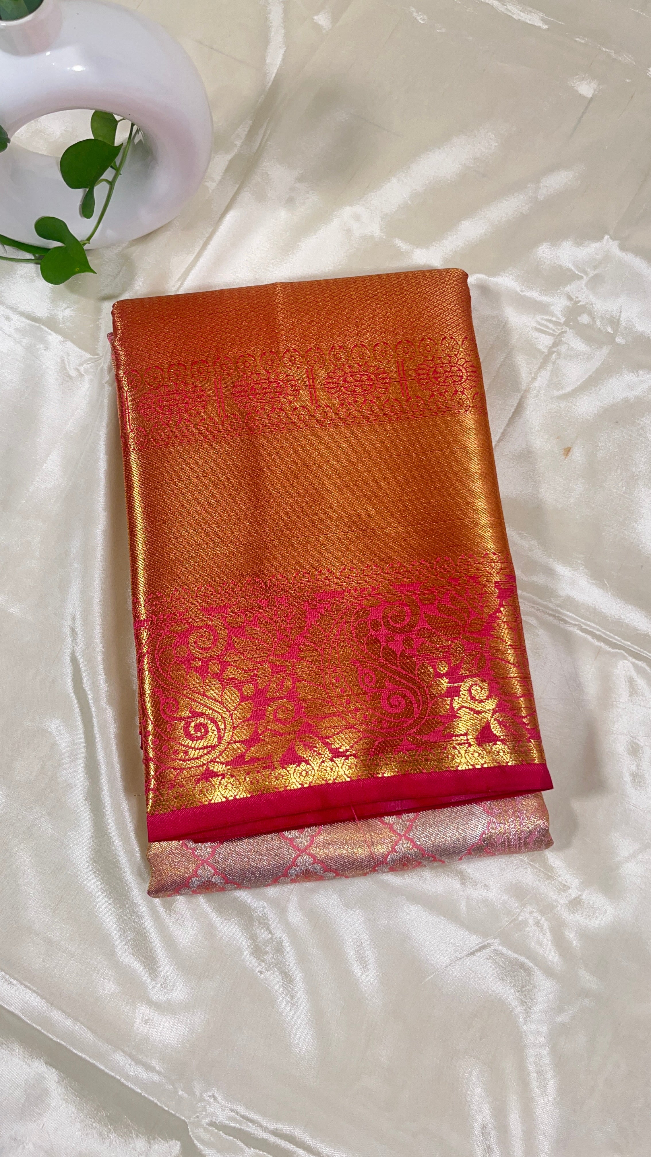 Aaradhya Blush – Soft Pink Semi Silk Saree