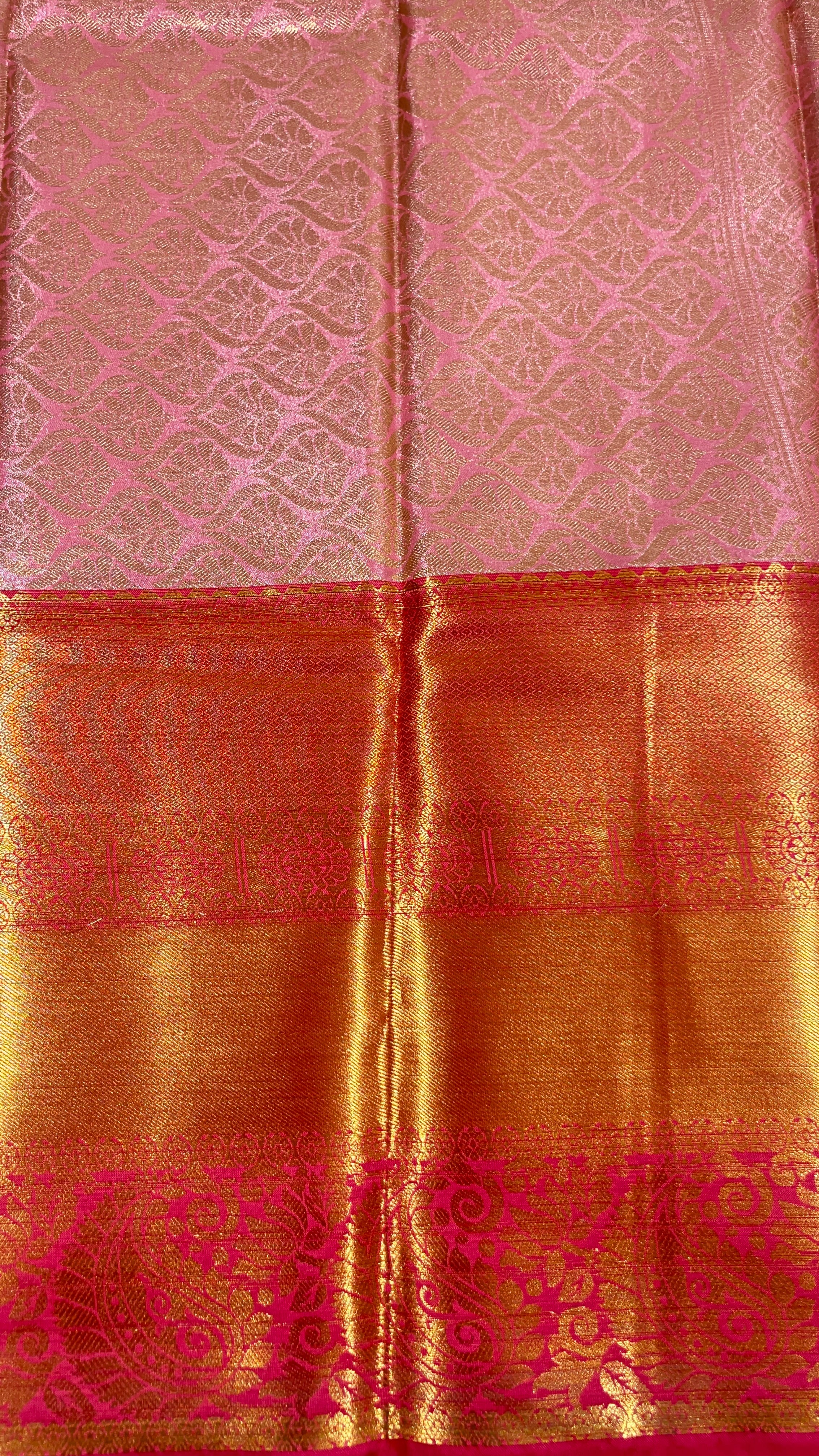 Aaradhya Blush – Soft Pink Semi Silk Saree